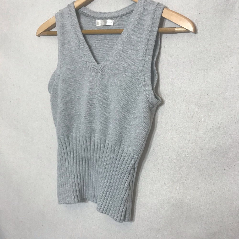 Grey sweater vest